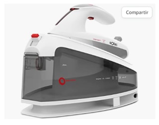 Centro de planchado Solac CPB6200 Blank Canvas, 7 bar de presión presurizado, 2400W, Quick-Start en 30" por 59€