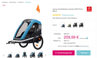 Hamax Avenida ONE fietskar Petrol Blauw voor €209,99 bij Pinkorblue