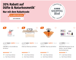 20% extra korting op parfums bij Müller Duitsland