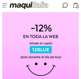 -12% de Descuento en Toda la Web Maquillalia.