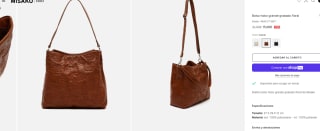 Bolso hubo grande grabado floral en color Camel por 15€