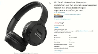 JBL Tune 510BT - Draadloze on-ear koptelefoon - Zwart voor €35,89 bij Amazon