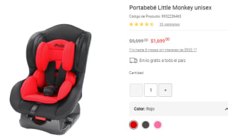 Silla para coche Little Monkey por $1,699 en Liverpool