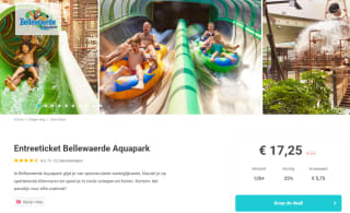 Ticket voor Bellewaerde Aquapark voor €17,25 via Tripper