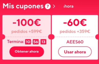 Cupón 100€ Descuento Singles' Day compra mínima 599€ en Aliexpress
