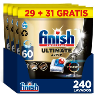 Finish Powerball Ultimate Plus All in 1 pastillas para lavavajillas 240 unidades por 38,97€