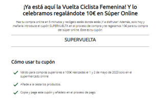 Carrefour 10€ descuento en pedidos superiores a 100€