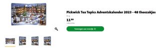 Pickwick Tea Topics Adventskalender 2023 voor €11,99 bij Jumbo