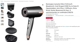 Remington Ionische Föhn vor €39,99 met Amazon Prime