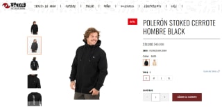 Polerón Stoked Cerrote Black para hombre por $19.990