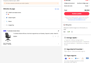 Silla de Oficina con soporte lumbar T-LoVendo por solo 30,53€
