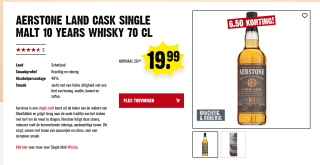 Aerstone 10 Years Sea Cask Whisky 70 cl voor €19,99