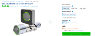 Slim cilinderkit voor Bold Smart Lock SX-33 deurslot + Bold Connect afstandsbediening voor €225 bij Coolblue