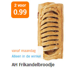 2 frikandelbroodjes voor €0.99 bij de AH