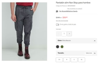 Pantalón Slim Non Stop por $119 en Suburbia