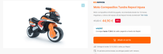 Moto Correpasillos Tundra Repsol Injusa por 35,92€