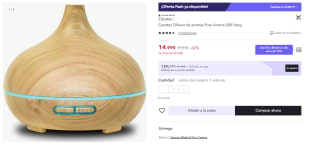 Humidificador Ultrasónico y Difusor de Aromas con Temporizador Cecotec Pure Aroma 300 Yang por 10.5€