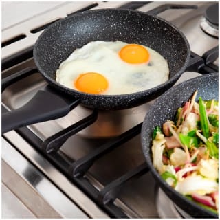 Granite stone koekenpannenset 3-delig voor €9,95 bij de Action