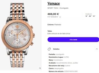 Reloj Cronografo para Mujer Versace SPORT TECH por 459€