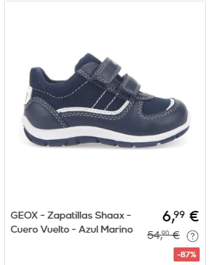 GEOX - Zapatos niños por 5,99€y 6,99€