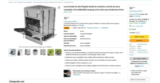 Estufa de leña Lecxin Plegable con parrilla de Acero Inoxidable por 34,71€