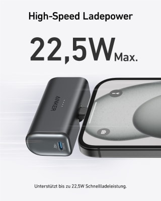 Anker-Nano Powerbank-5000 mAh powerbank 22,5 W voor €19,99 dmv code bij Anker