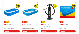 1+1 gratis op opblaasbaar speelgoed bij Kruidvat