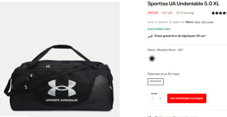 Under Armour UA Undeniable 5.0 Duffle XL Tas voor €31,85 bij Under Armour