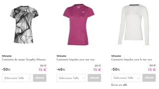 MIZUNO - Camisetas para ellas por 15€