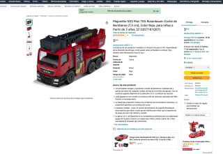 Coche Majorette SOS Man TGS Rosenbauer de Bomberos por solo 3,85€