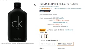 Calvin Klein Be 200ml por 25.20€