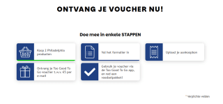 Voucher twv € 5,-- voor Too Good To Go, bij 2 Philadelphia producten