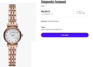 Reloj para Mujer Emporio Armani por 96€