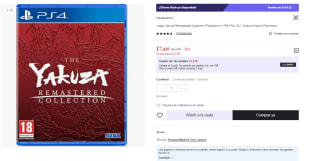 Juego The Yakuza Remastered Collection PS4 por 17.42€ (Cuenta Nueva 10.32€)