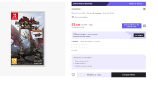 Juego Switch Monster Hunter Rise + Sunbreak por 37.66€