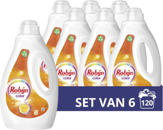 Robijn Color Vloeibaar Wasmiddel, voor de bonte en gekleurde was - 6 x 20 wasbeurten - Voordeelverpakking voor €15,19 bij Amazon