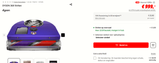 Dyson 360 Vis Nav - Robotstofzuiger voor €999 bij Mediamarkt