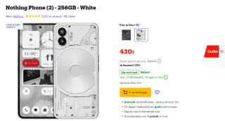 Nothing Phone (2) met 12GB ram en 256GB voor €430 bij Bol