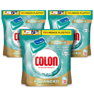 3 Packs x 32 Lavados de Detergente en capsulas higiene Colon por 18.76€