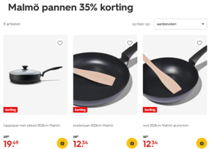 Op alle Malmö pannen 35% korting bij de HEMA