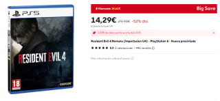 Videojuego Resident Evil 4 Remake (Importación UK) PS5 por 14,29€
