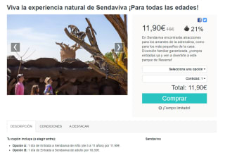 21% descuento en tus entradas de Sendaviva