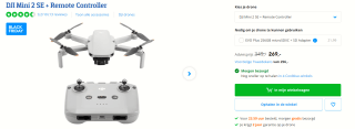 DJI Mini 2 SE met Remote Controller voor €269 bij Coolblue