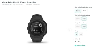 Garmin Instinct 2S Solar Grafiet (Grafiet) voor €179 bij Art & Craft