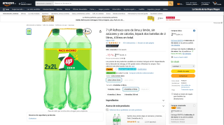7 UP Refresco cero de lima y limón bipack dos botellas de 2 litros por 2,10€