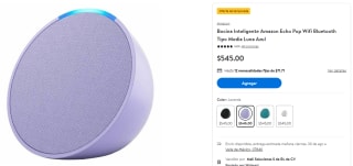 Bocina Amazon Echo Pop Lavanda por $479 en Walmart con BBVA
