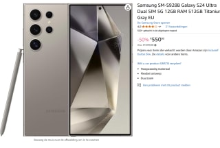 Samsung Galaxy S24 Ultra 512GB Zwart voor €550 bij Amazon