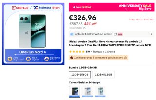 OnePlus Nord 4 256GB voor €326,96 bij Aliexpress
