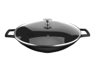 Wok de hierro fundido con tapa 36 cm 5 L por 19.99€