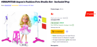 #SNAPSTAR Aspen's Fashion Foto Studio voor €4 bij Bol